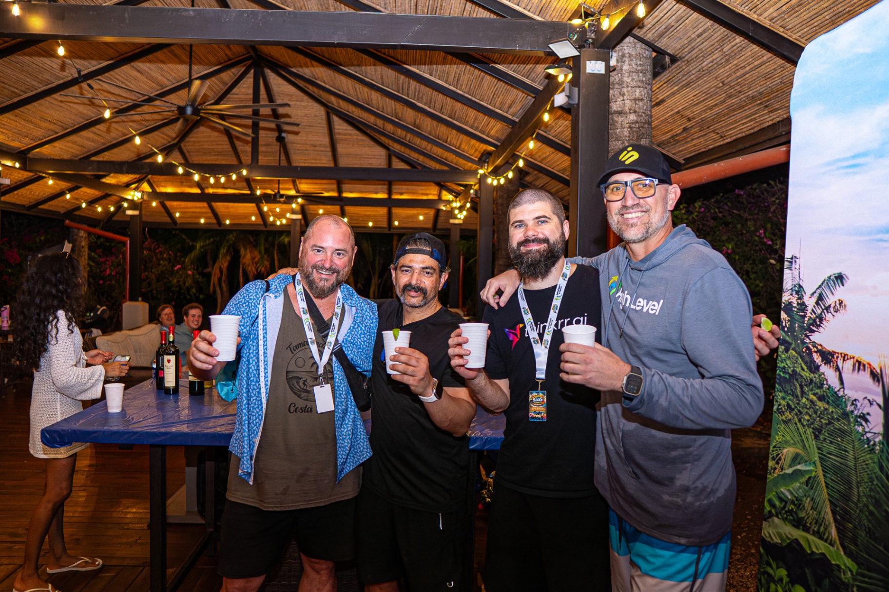 Late-night cheers with the crew