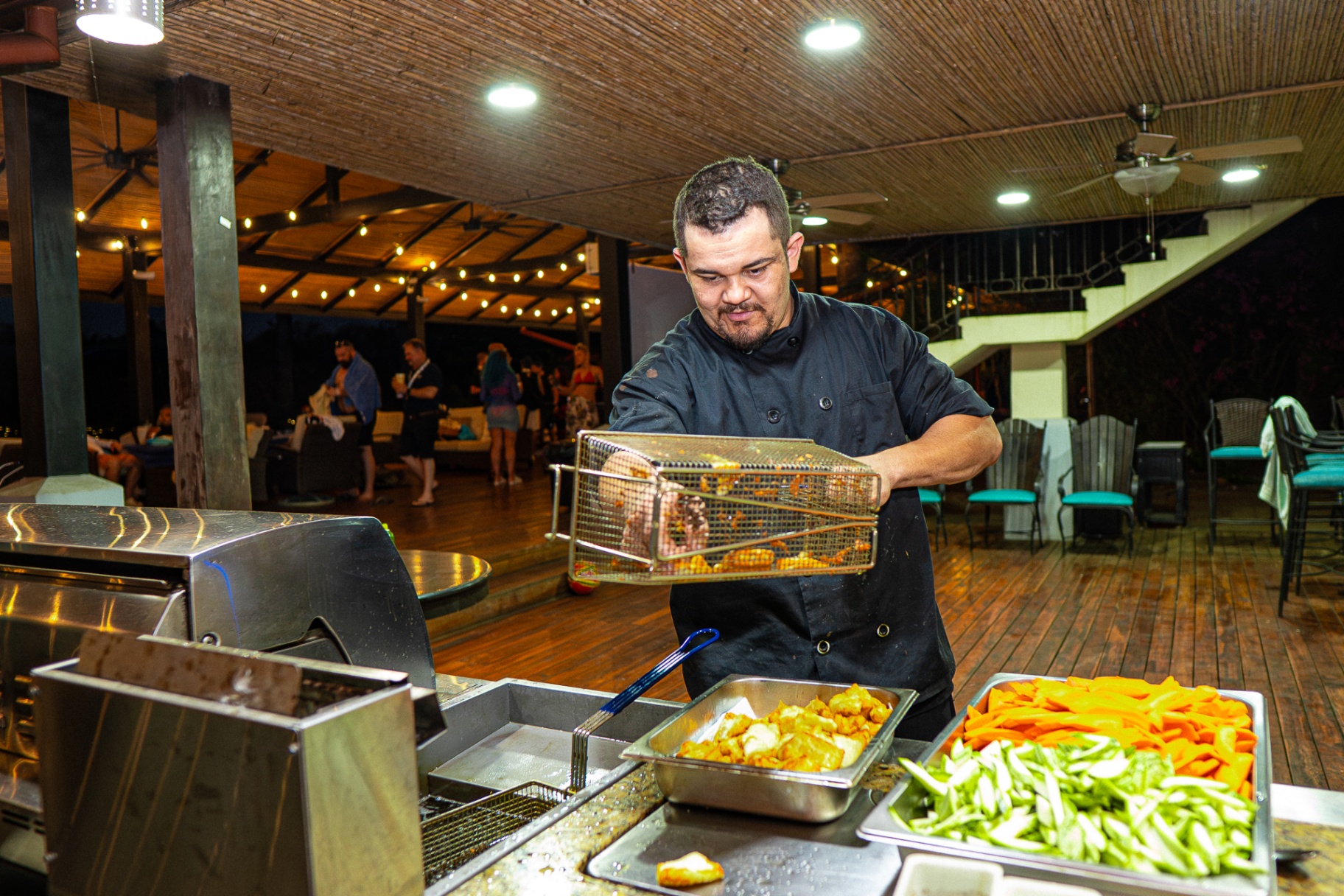 Private chef stations at the night party
