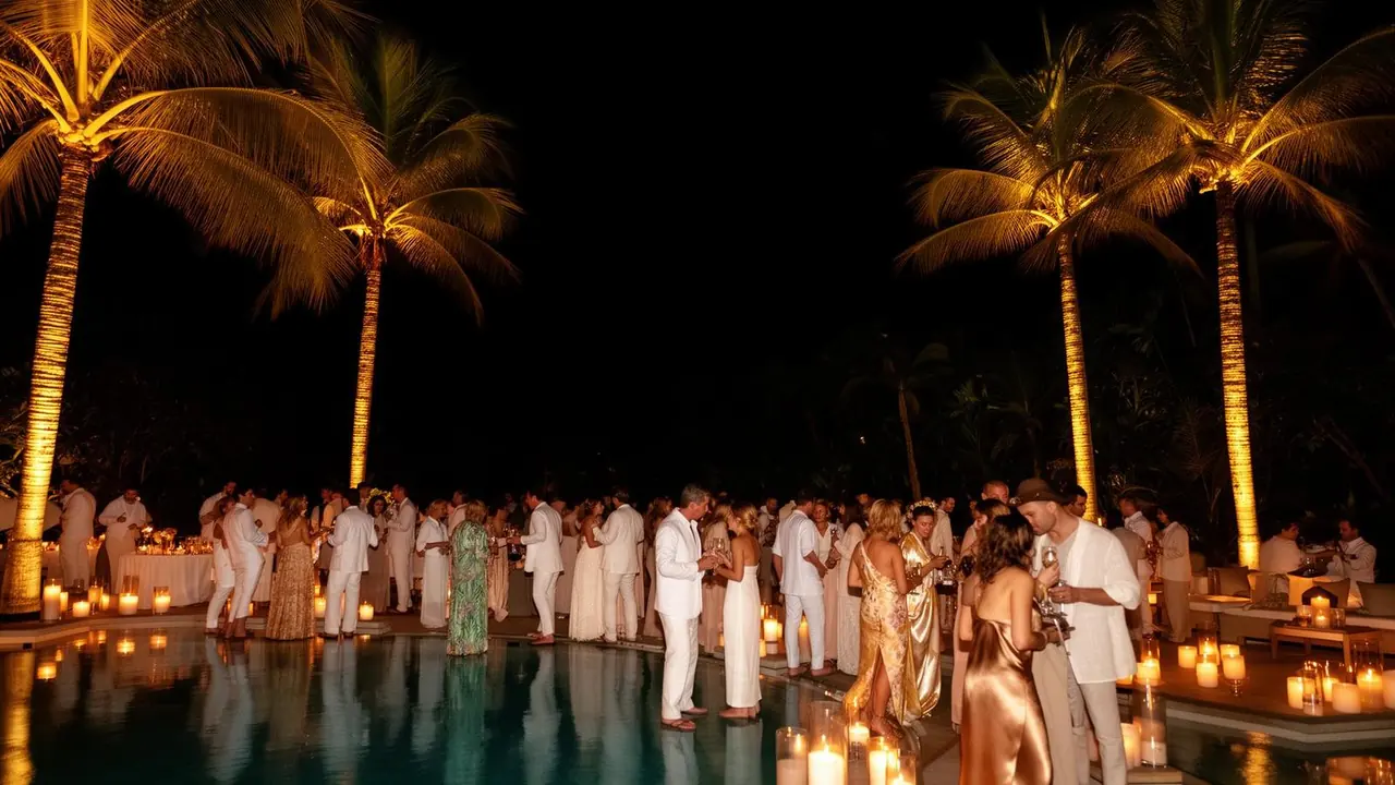 Tropical luxury founder party